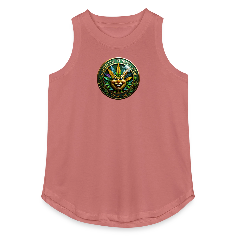 LOUISIANA PIPEFILLERS LOCAL 420 Women's Relaxed Tank Top - mauve