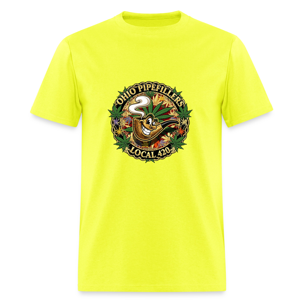 OHIO PIPEFILLERS LOCAL 420 Men's T-Shirt - safety green