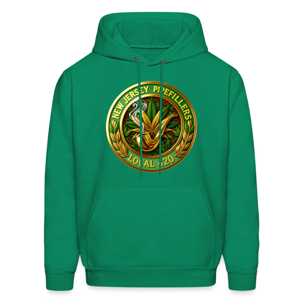 NEW JERSEY PIPEFILLERS LOCAL 420 Men's Hoodie - kelly green
