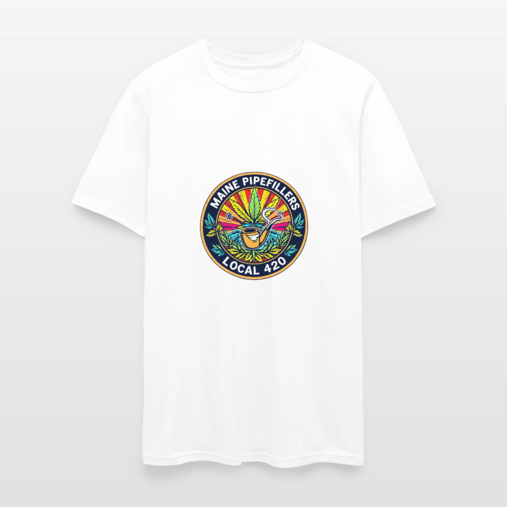MAINE PIPEFILLERS LOCAL 420 Men's T-Shirt - white