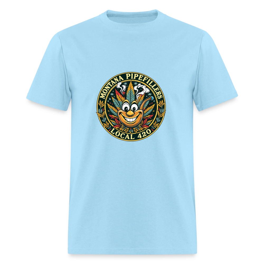 MONTANA PIPEFILLERS LOCAL 420 Men's T-Shirt - powder blue