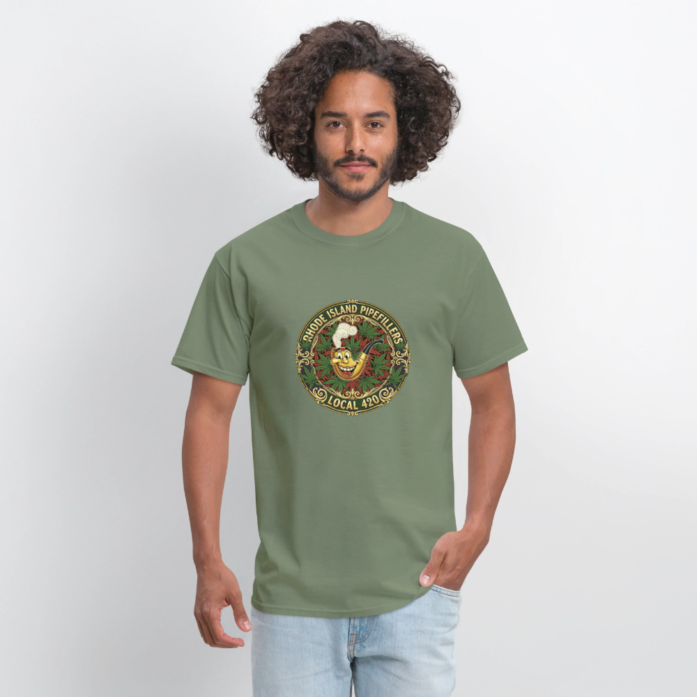 TEXAS PIPEFILLERS LOCAL 420 Men's T-Shirt - military green