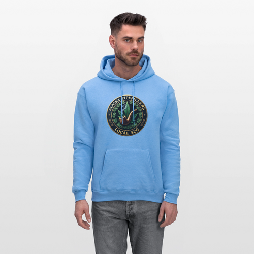 ALASKA PIPEFILLERS LOCAL 420 F/B DESIGN Men's Hoodie - carolina blue