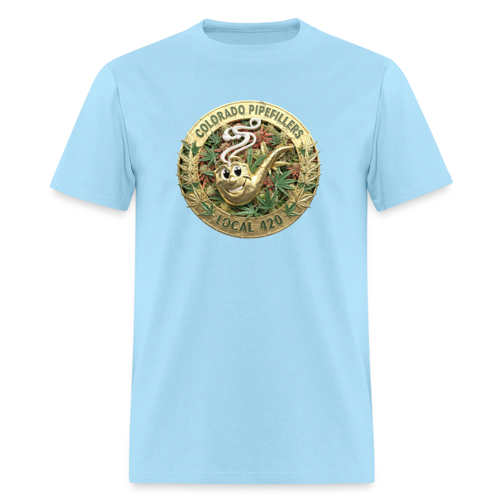 COLORADO PIPEFILLERS LOCAL 420 Men's T-Shirt - powder blue