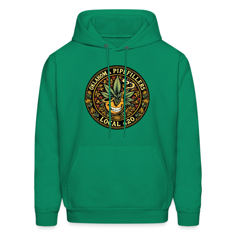 OKLAHOMA PIPEFILLERS LOCAL 420  Men's Hoodie - kelly green
