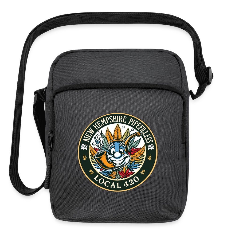 NEW HEMPSHIRE PIPEFILLERS LOCAL 420 Upright Crossbody Bag - charcoal grey