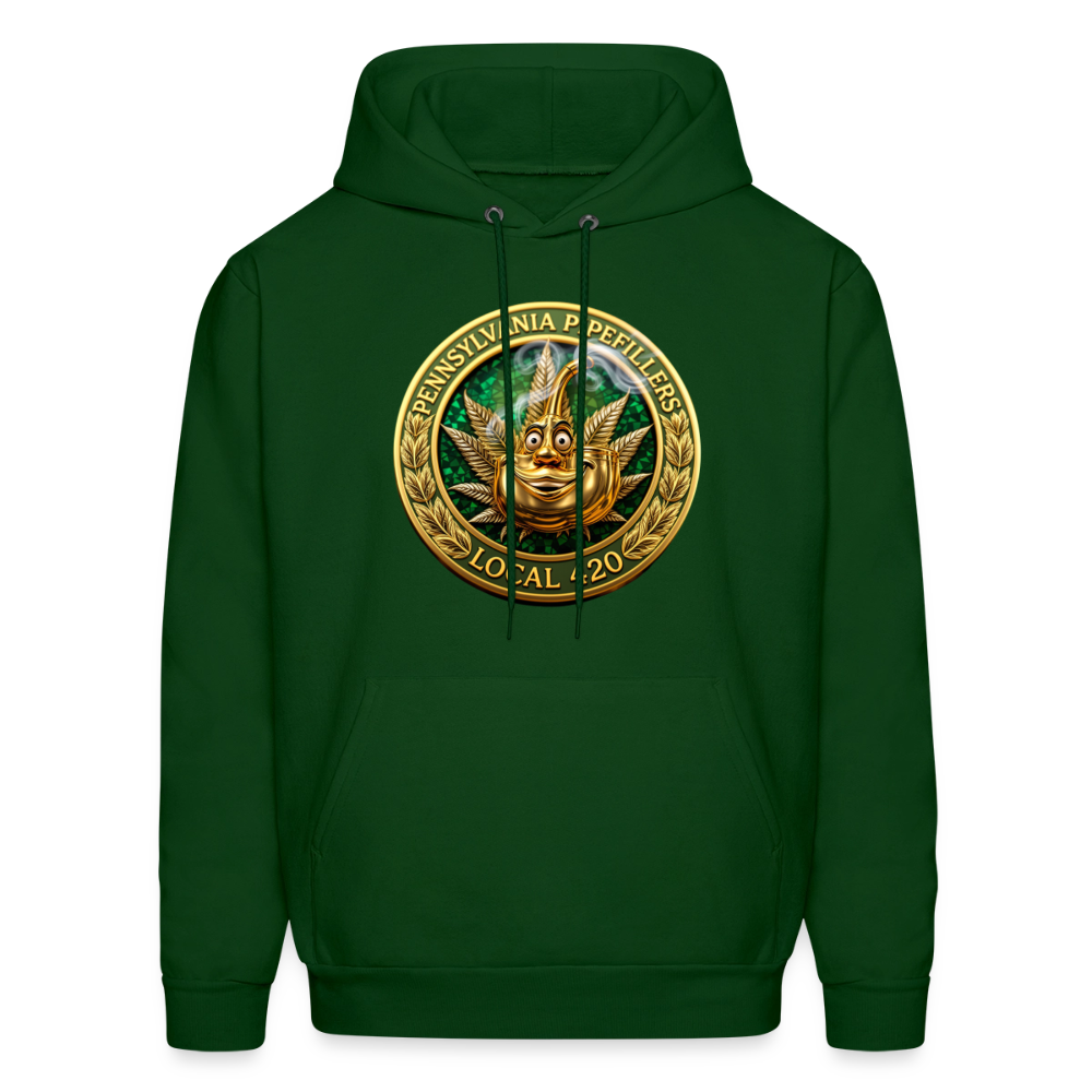 PENNSYLVANIA  PIPEFILLERS LOCAL 420 Men's Hoodie - forest green