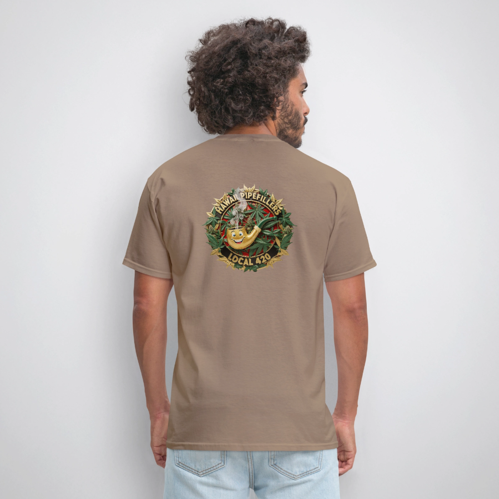 HAWAII PIPEFILLERS LOCAL 420 F/B DESIGN Men's T-Shirt - safari