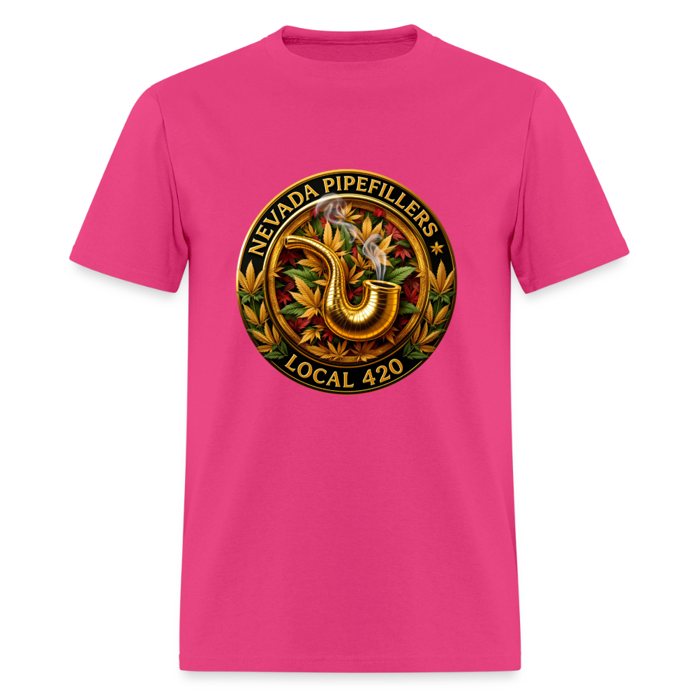 NEVADA PIPEFILLERS LOCAL 420  Men's T-Shirt - fuchsia