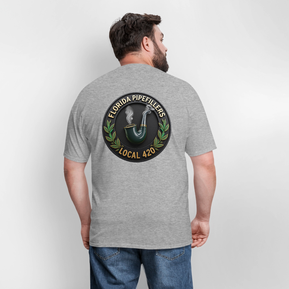 FLORIDA PIPEFILLERS LOCAL 420 F/B DESIGN Men's T-Shirt - heather gray