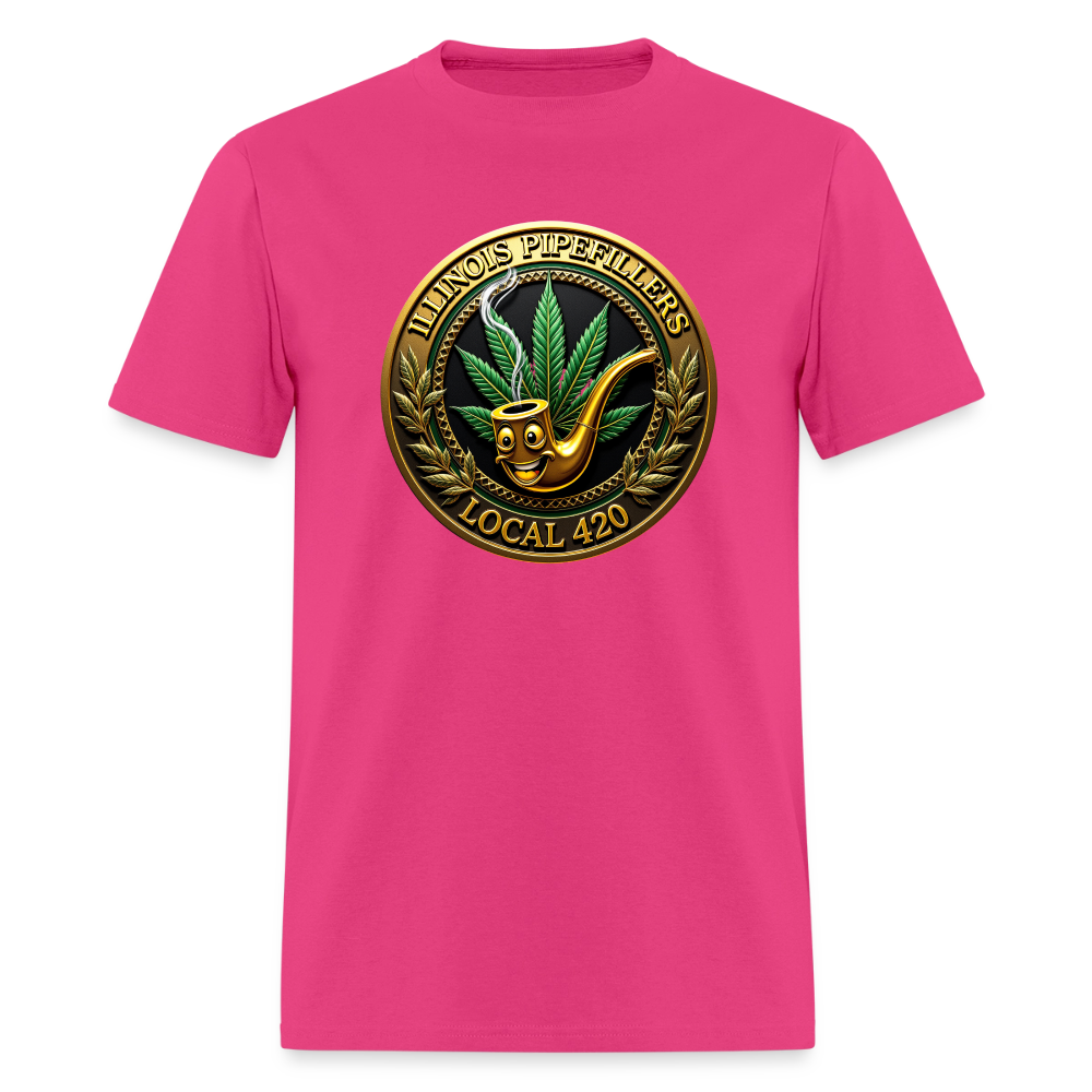 ILLINOIS PIPEFILLERS LOCAL 420 F/B DESIGN Men's T-Shirt - fuchsia