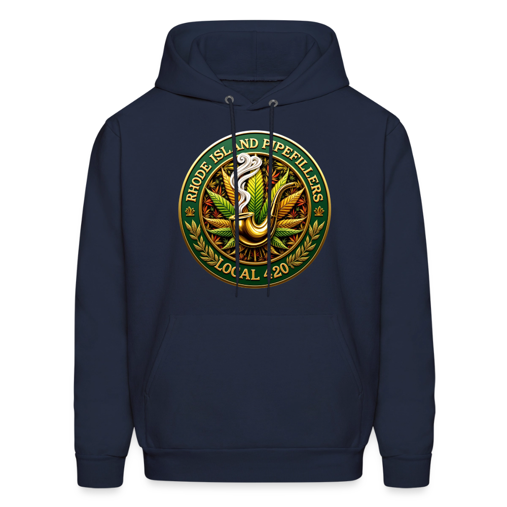 RHODE ISLAND PIPEFILLERS LOCAL 420 F/B DESIGNS Men's Hoodie - navy