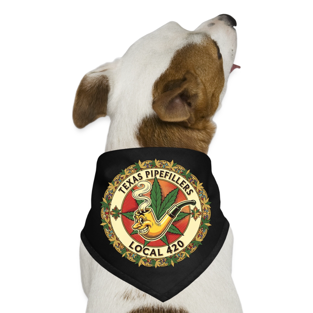 TEXAS PIPEFILLERS LOCAL 420 Union Dog Bandana - black