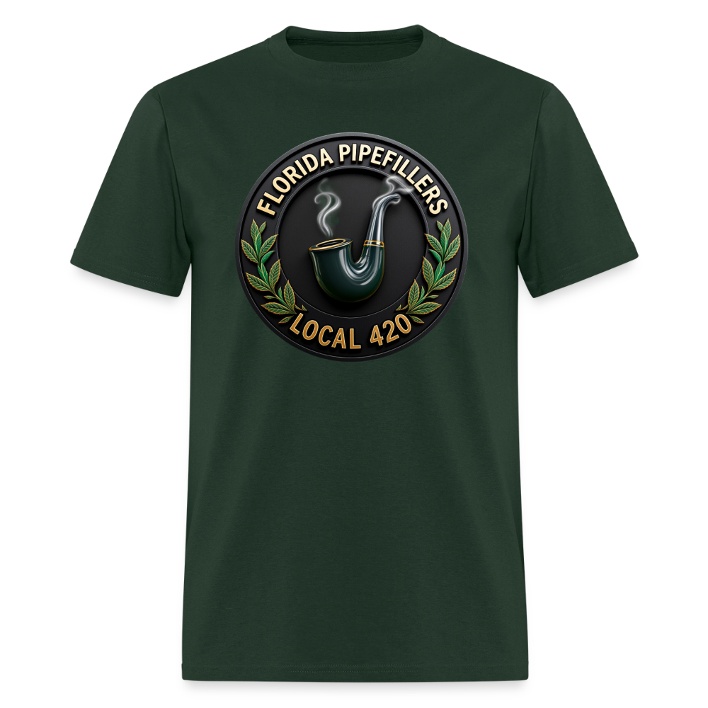 FLORIDA PIPEFILLERS LOCAL 420 F/B DESIGN Men's T-Shirt - forest green