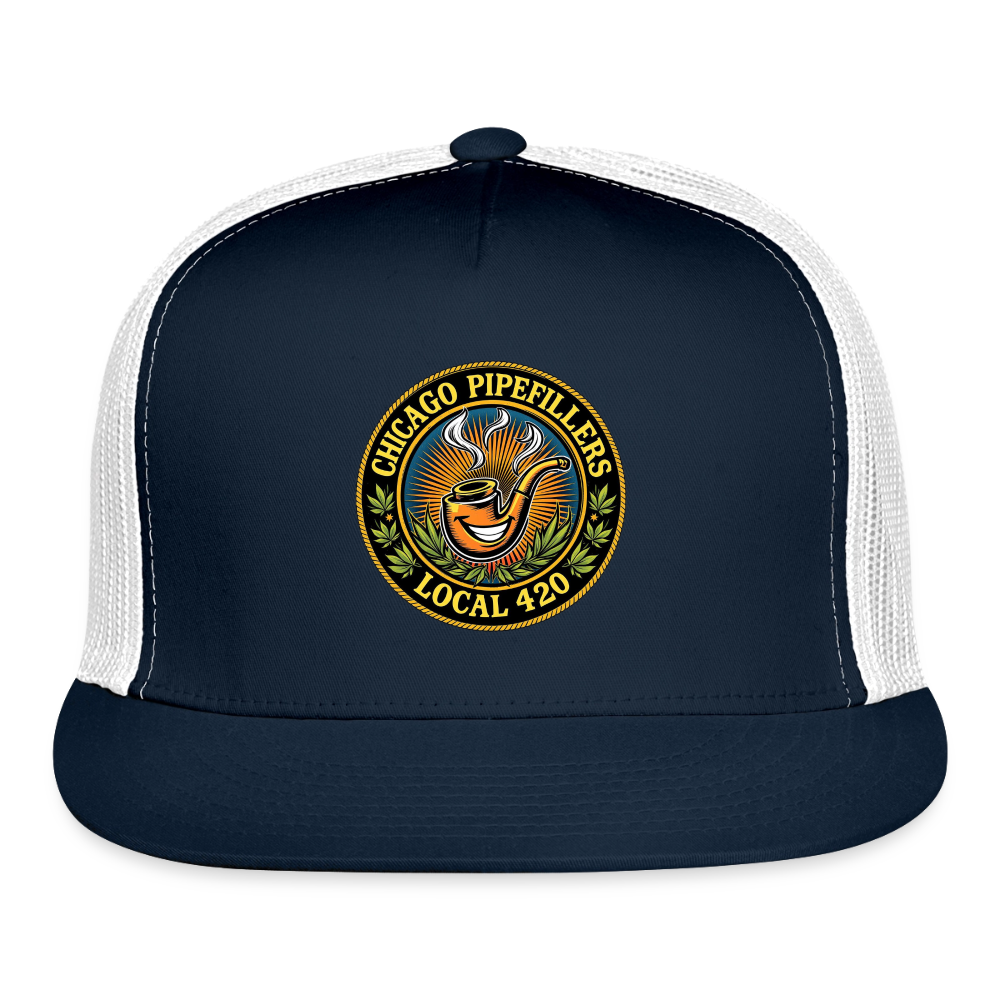 CHICAGO PIPEFILLERS LOCAL 420 Trucker Hat - navy/white