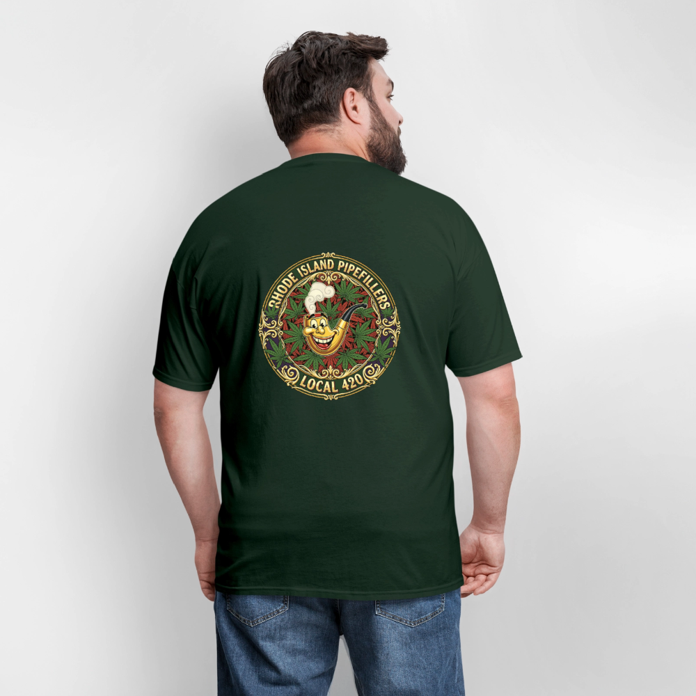 TEXAS PIPEFILLERS LOCAL 420 Men's T-Shirt - forest green