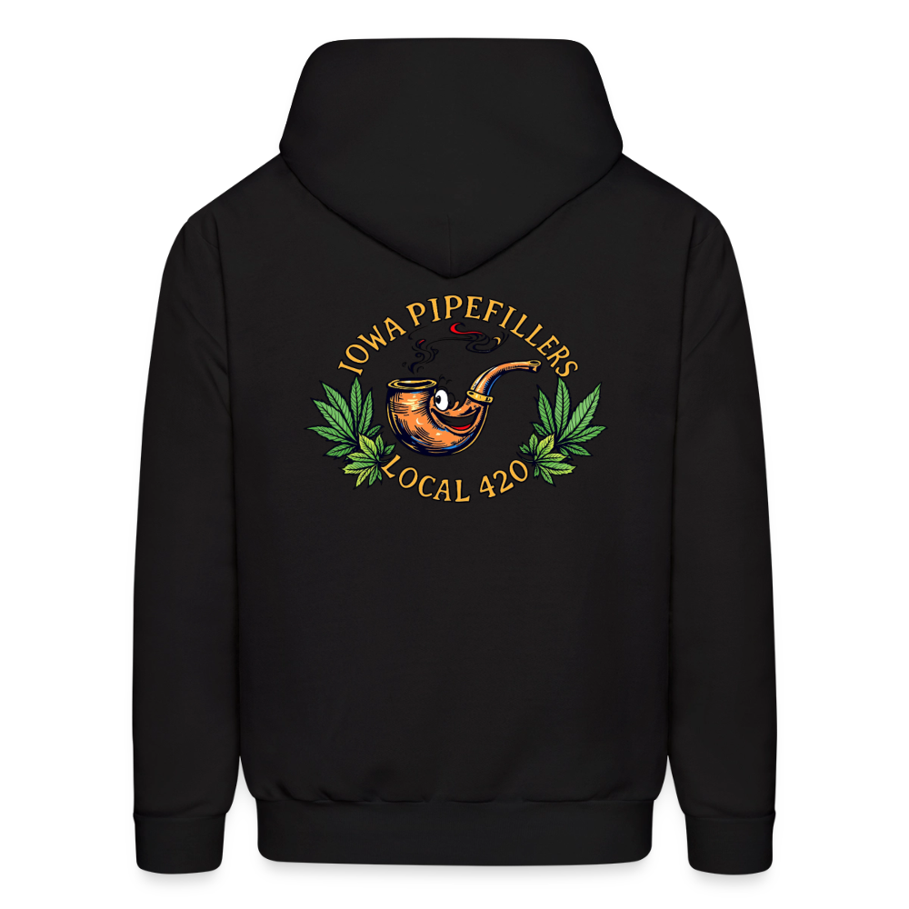 IOWA PIPEFILLERS LOCAL 420 F/B DESIGN Men's Hoodie - black