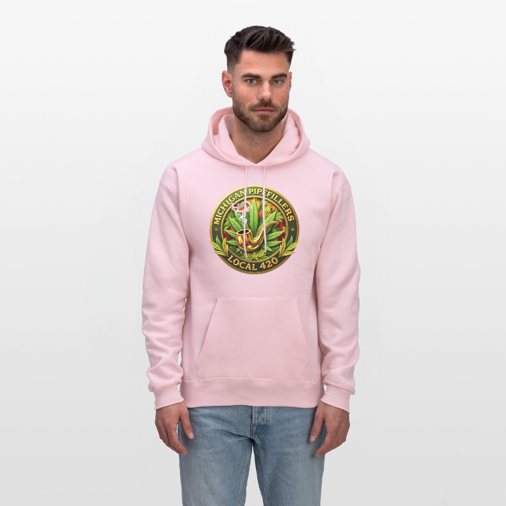 MICHIGAN PIPEFILLERS LOCAL 420 F/B DESIGN Men's Hoodie - pale pink