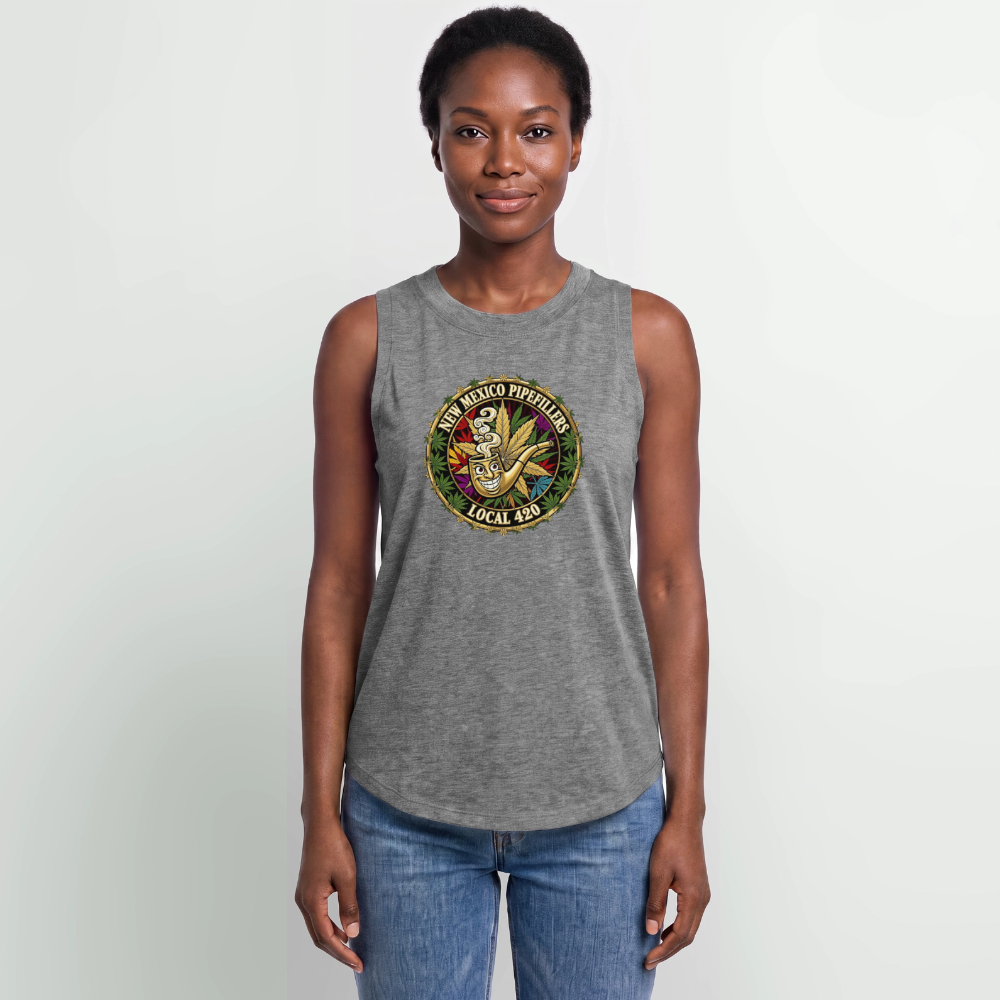 NEW MEXICO PIPEFILLERS LOCAL 420 Women's Relaxed Tank Top - granite heather 