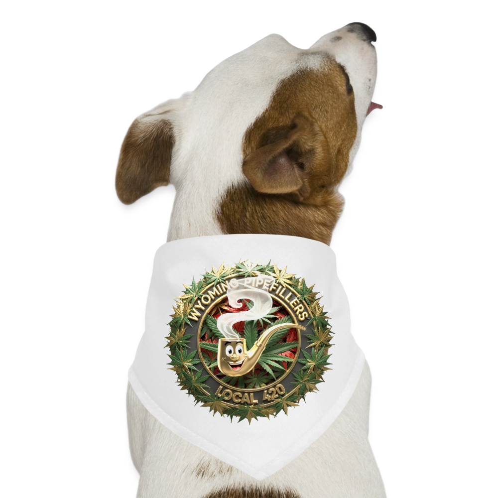 WYOMING PIPEFILLERS LOCAL 420 Union Dog Bandana 1 - white