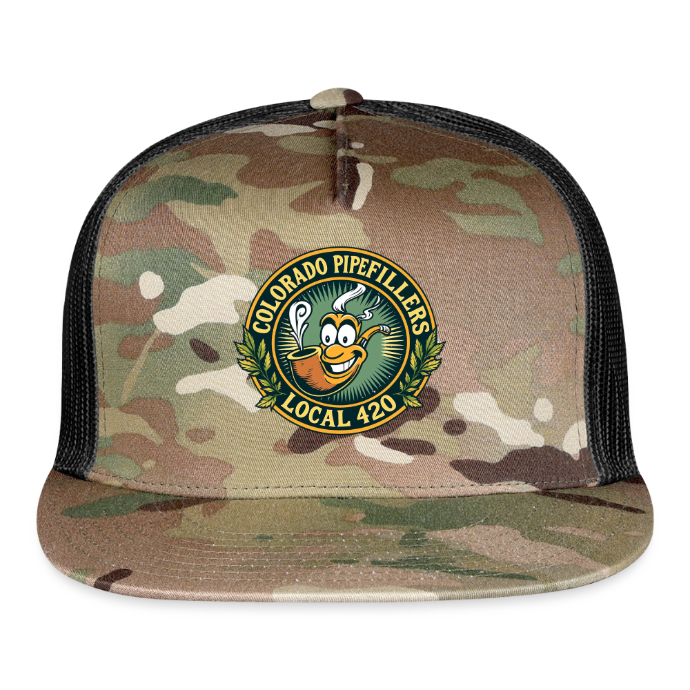 COLORADO PIPEFILLERS LOCAL 420 CAMO Trucker Hat - MultiCam\black