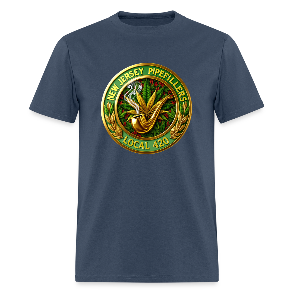 NEW JERSEY PIPEFILLERS LOCAL 420 Men's T-Shirt -  blue dusk