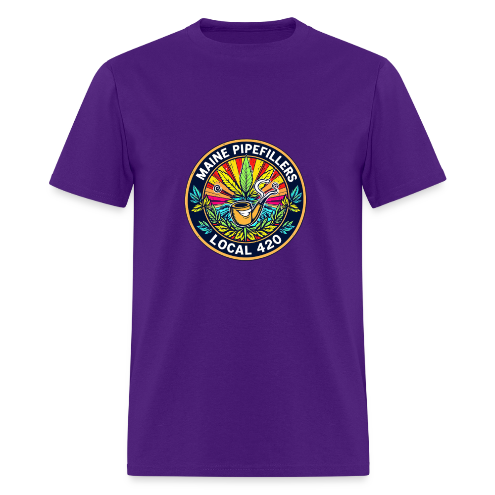 MAINE PIPEFILLERS LOCAL 420 Men's T-Shirt - purple