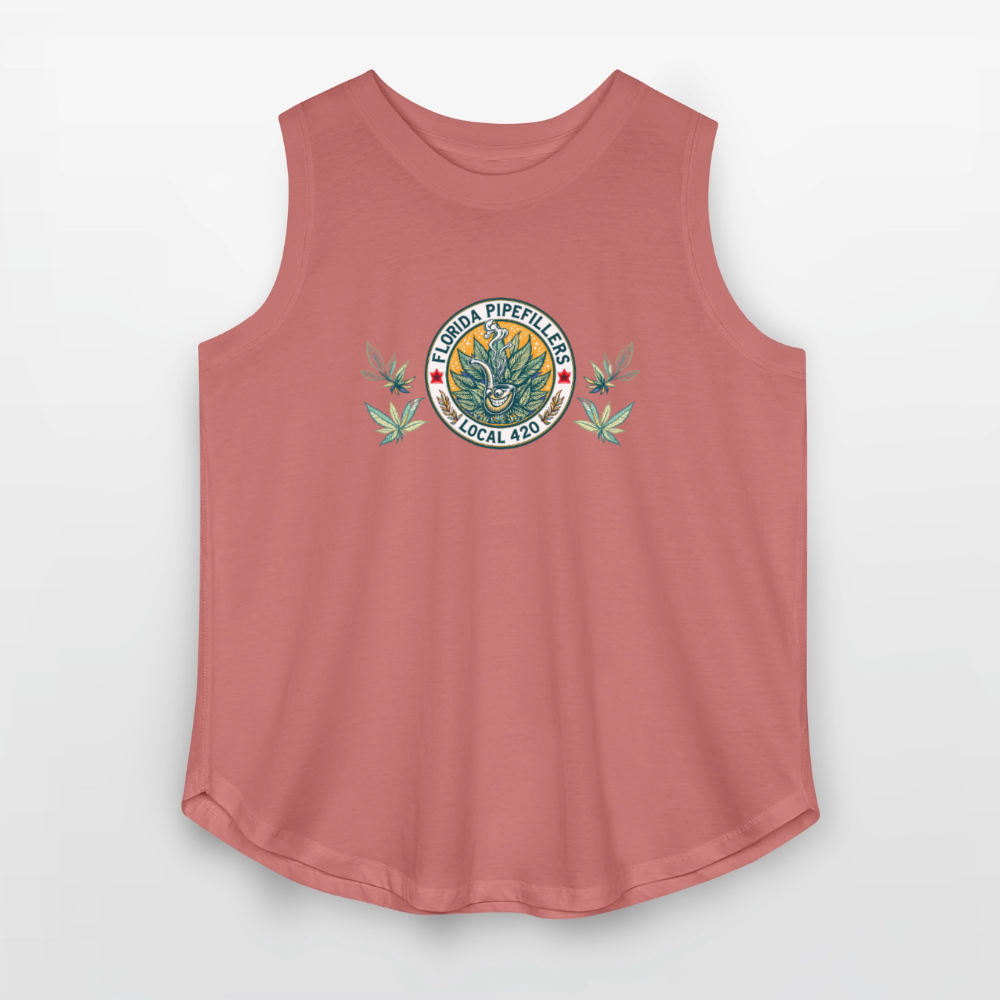 FLORIDA PIPEFILLERS LOCAL 420 F/B DESIGN Women's Curvy Relaxed Tank Top - mauve