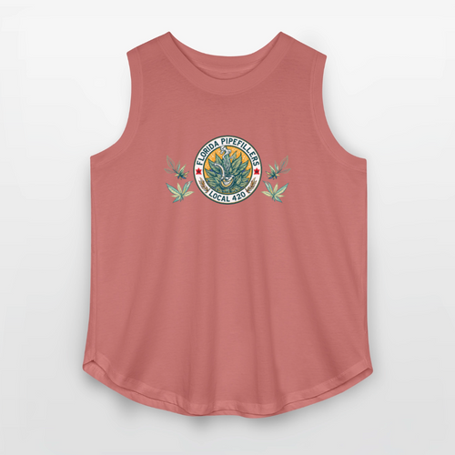 FLORIDA PIPEFILLERS LOCAL 420 F/B DESIGN Women's Curvy Relaxed Tank Top - mauve