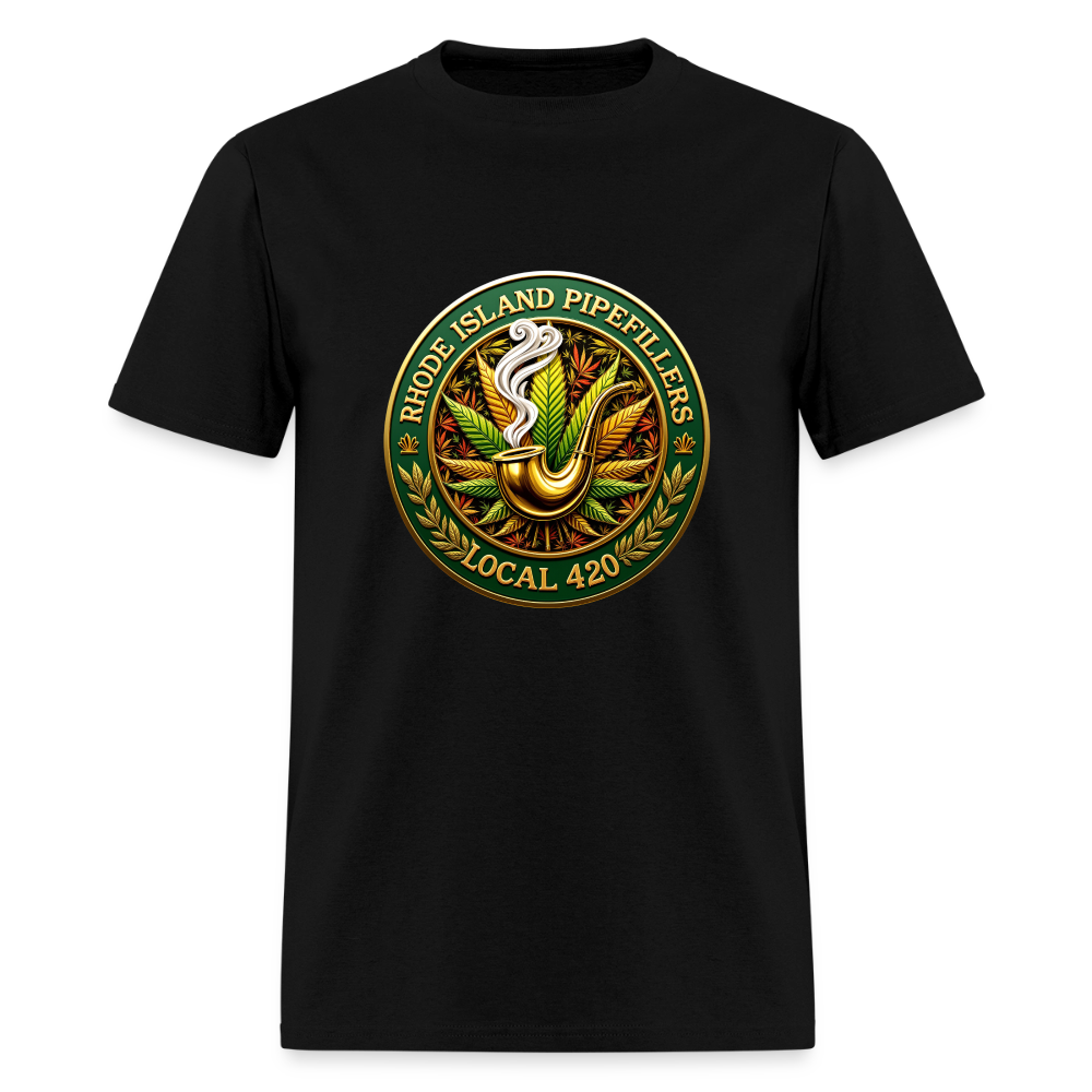 RHODE ISLAND PIPEFILLERS LOCAL 420 F/B DESIGNS Men's T-Shirt - black