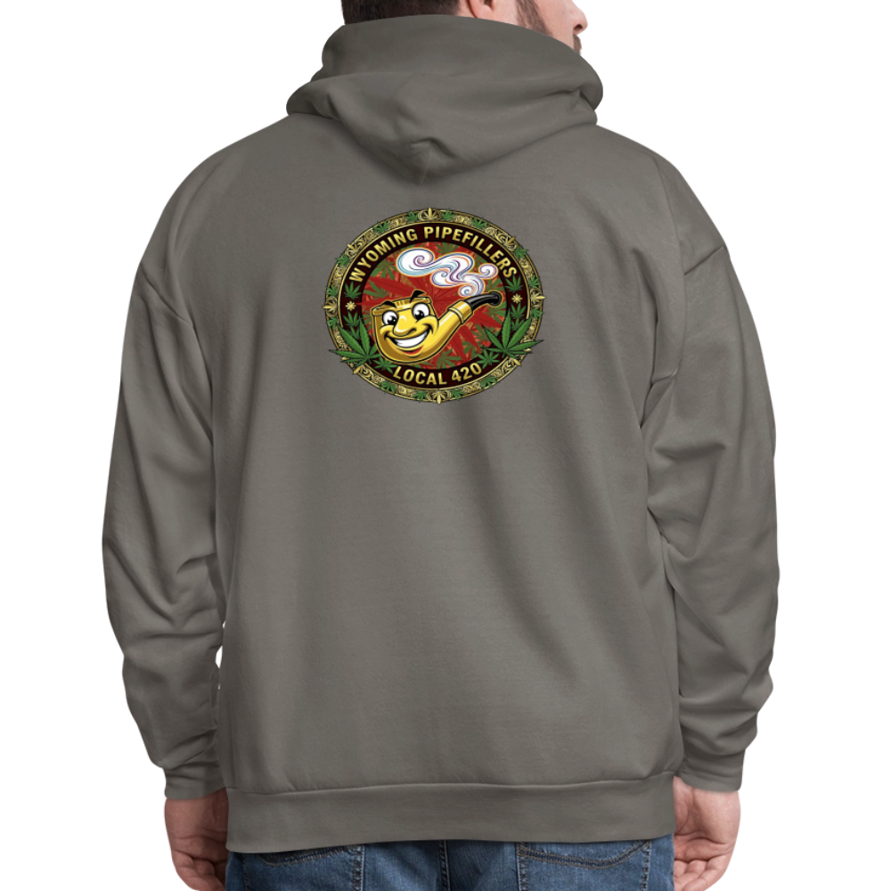 WYOMING PIPEFILLERS LOCAL 420 F/B DESIGN Men's Hoodie - asphalt gray