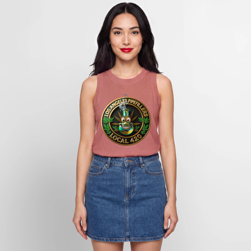 LOS ANGELES PIPEFILLERS LOCAL 420 Women's Relaxed Tank Top - mauve