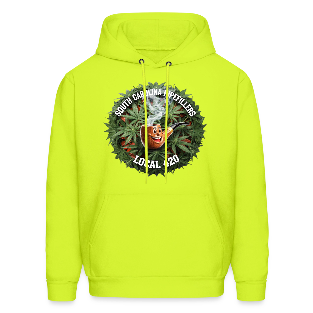 SOUTH CAROLINA PIPEFILLERS LOCAL 420 Men's Hoodie - safety green