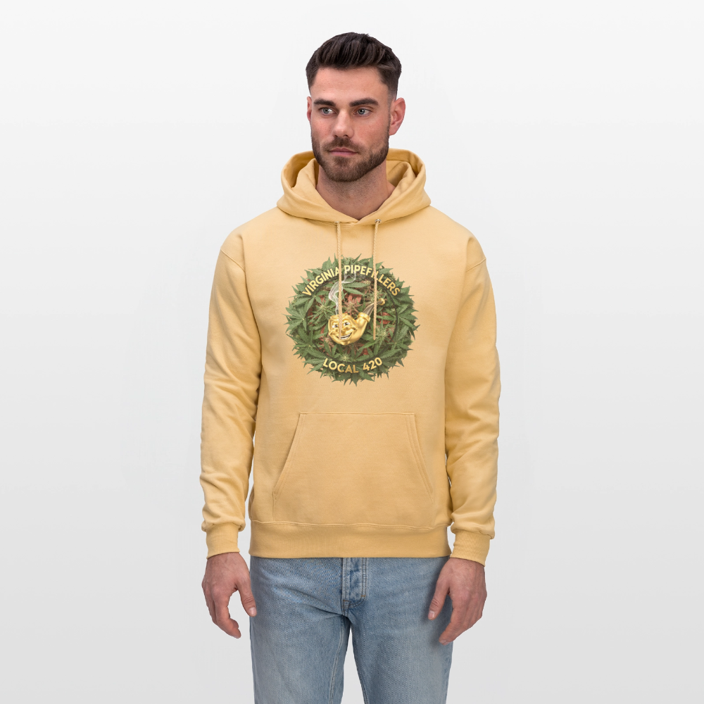 VIRGINIA PIPEFILLERS LOCAL 420 Men's Hoodie - light gold 