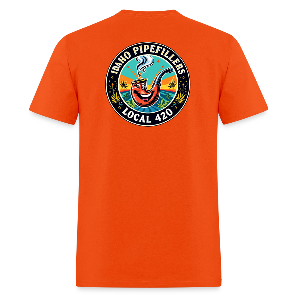 IDAHO PIPEFILLERS LOCAL 420 F/B DESIGN Men's T-Shirt - orange