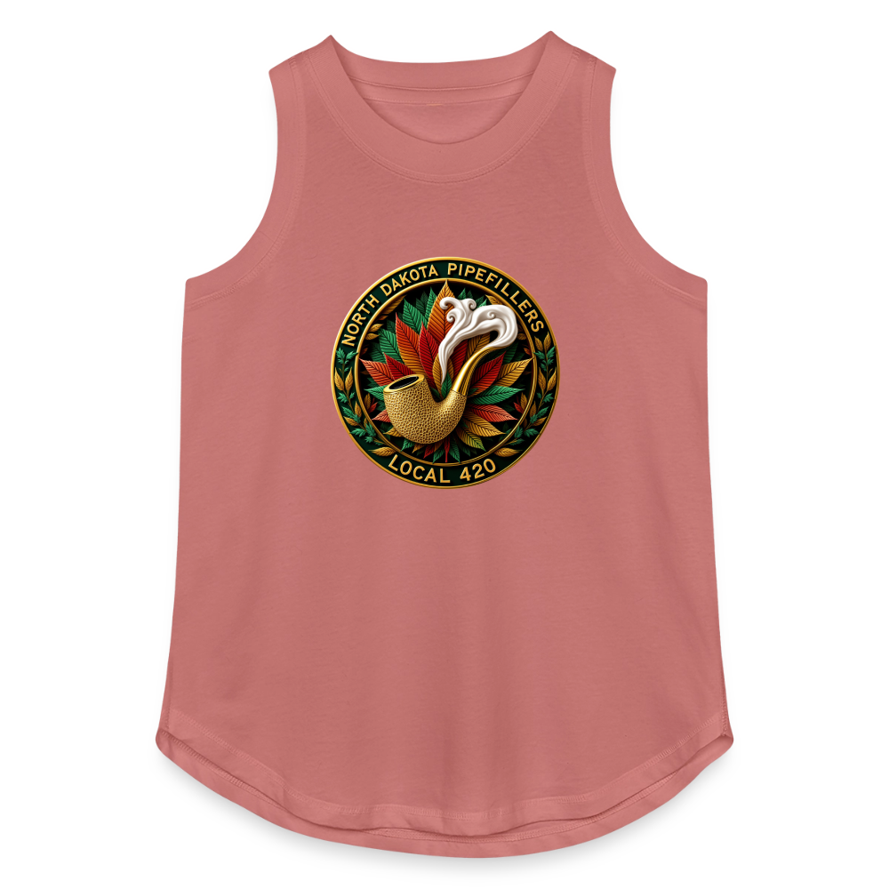 NORTH DAKOTA PIPEFILLERS LOCAL420 Women's Relaxed Tank Top - mauve