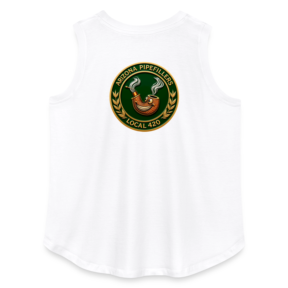 ARIZONIA PIPEFILLERS LOCAL 420 F/B DESIGN Women's Curvy Relaxed Tank Top - white