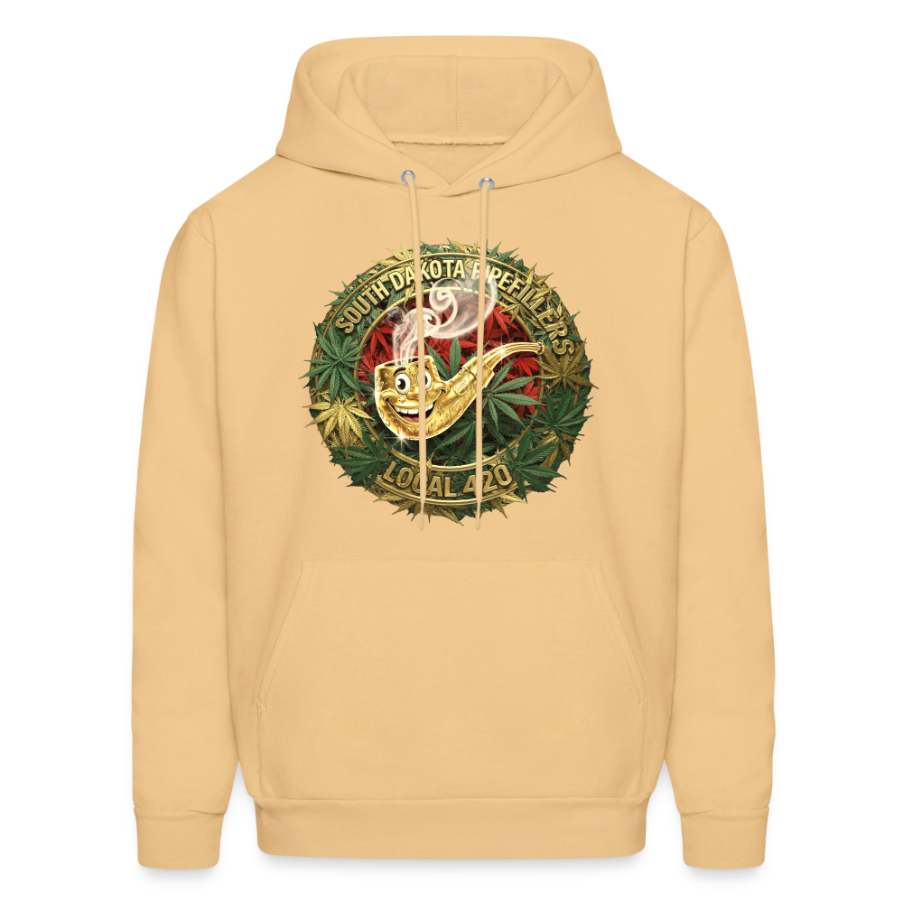 SOUTH DAKOTA PIPEFILLERS LOCAL 420 Men's  Hoodie - light gold 