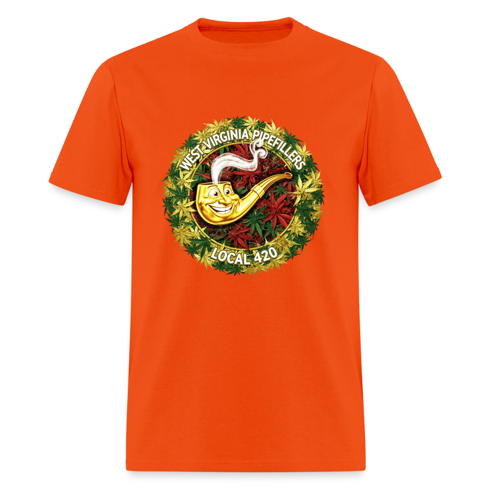 WEST VIRGINIA PIPIEFILLERS LOCAL 420 Men's T-Shirt - orange