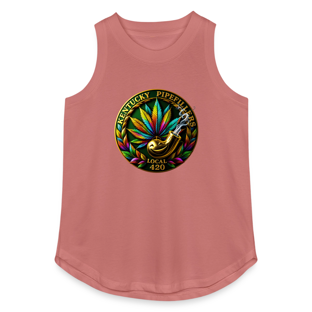 KENTUCKY PIPEFILLERS LOCAL 420 Women's Relaxed Tank Top - mauve