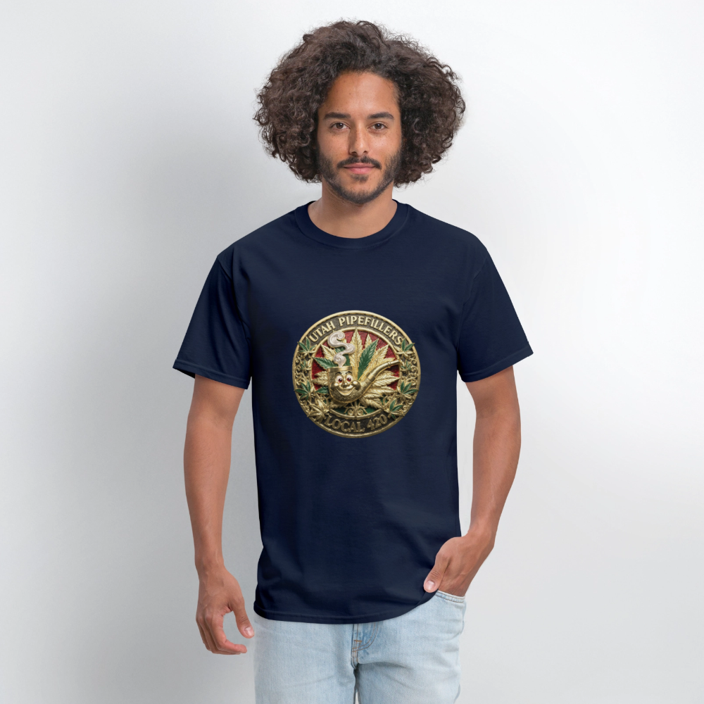 UTAH PIPEFILLERS LOCAL 420 Men's T-Shirt - navy