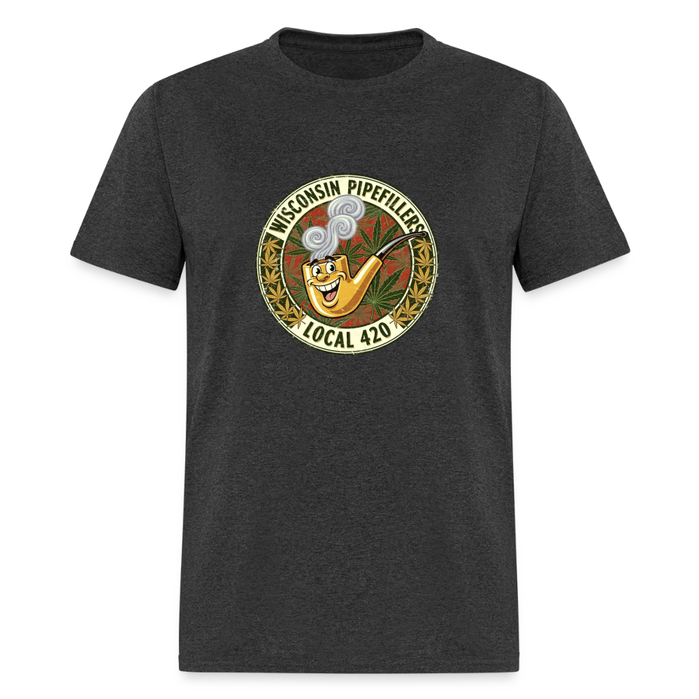 WISCONSIN PIPEFILLERS LOCL 420 Men's T-Shirt - heather black