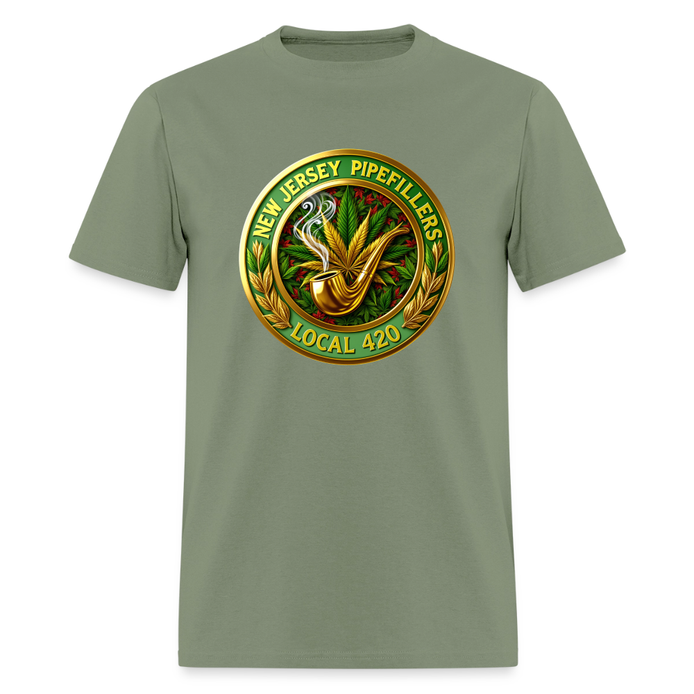 NEW JERSEY PIPEFILLERS LOCAL 420 Men's T-Shirt - military green