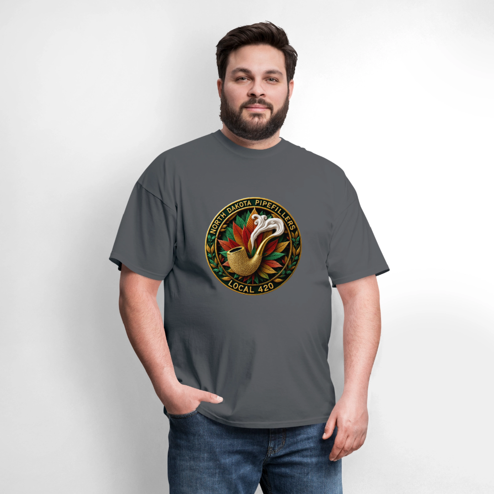 NORTH DAKOTA PIPEFILLERS LOCAL 420 Men's Tee shirt - charcoal