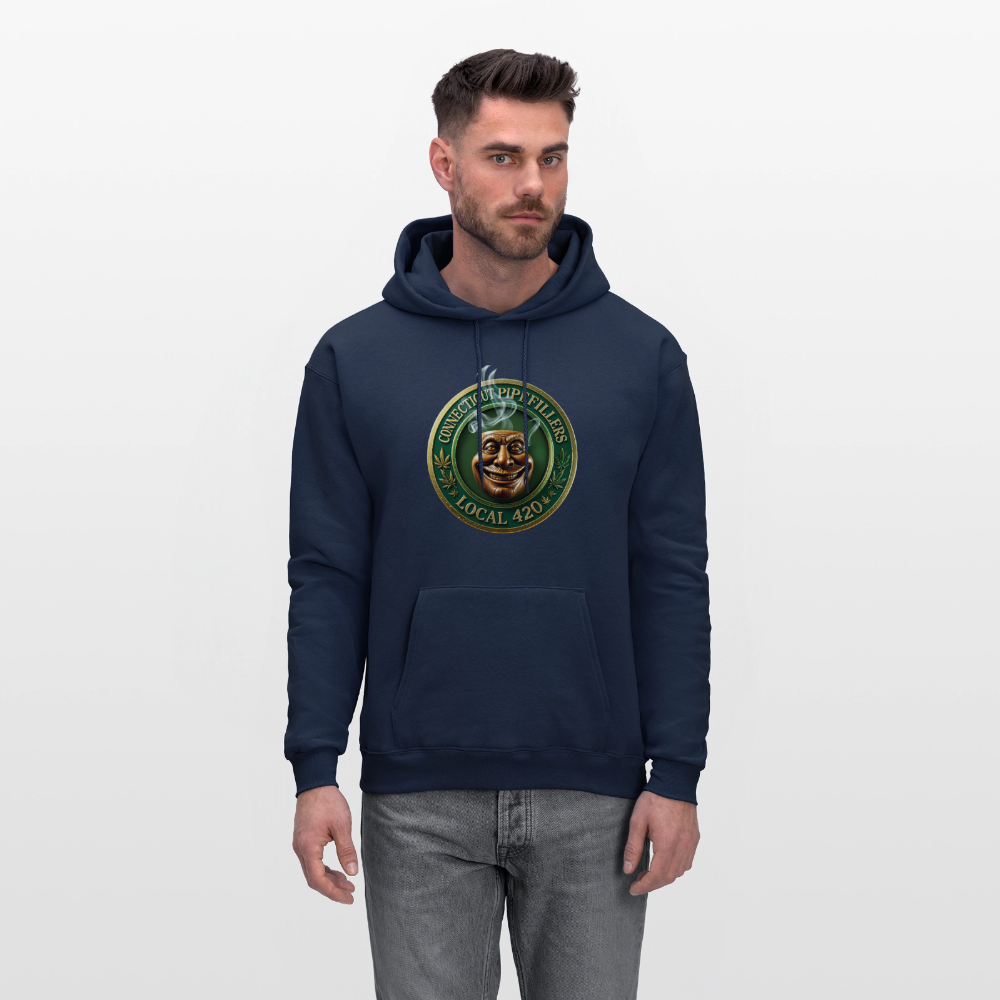 CONNECTICUT PIPEFILLERS LOCAL 420 Men's Hoodie - navy
