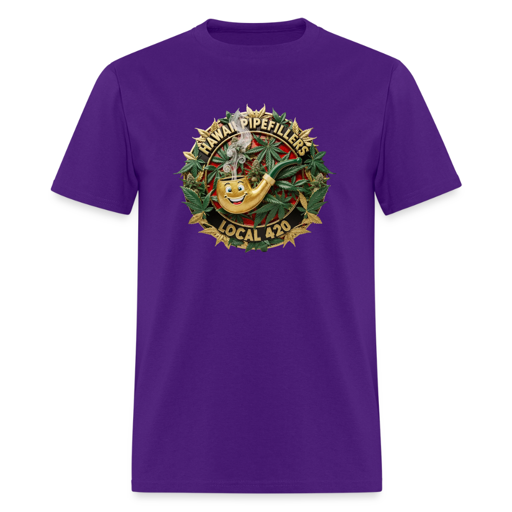 HAWAII PIPEFILLERS LOCAL 420 F/B DESIGN Men's T-Shirt - purple