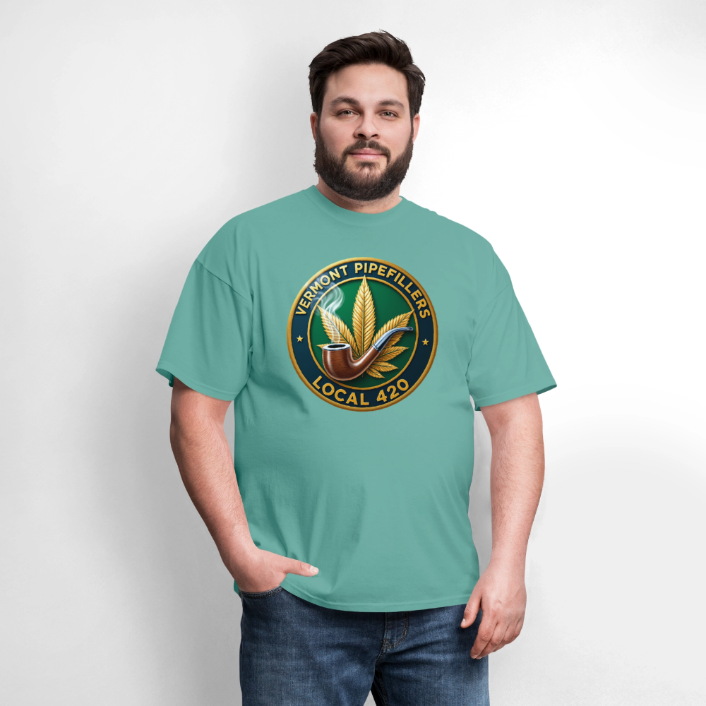VERMONT PIPEFILLERS LOCAL 420 Men's T-Shirt - aquatic