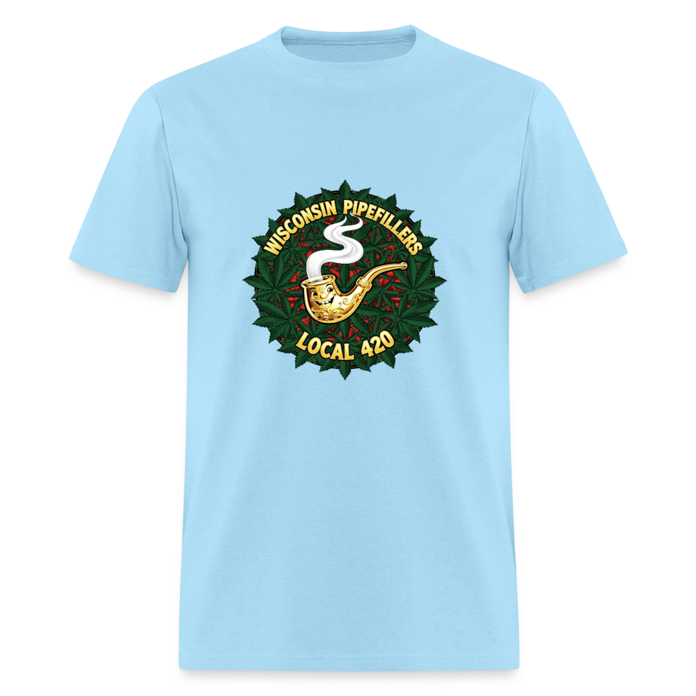 WISCONSIN PIPEFILLERS LOCAL 420 Men's T-Shirt - powder blue