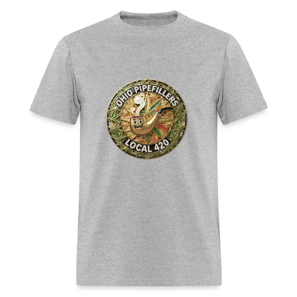 OHIO PIPEFILLERS LOCAL 420  F/B DESIGNS Men's T-Shirt - heather gray