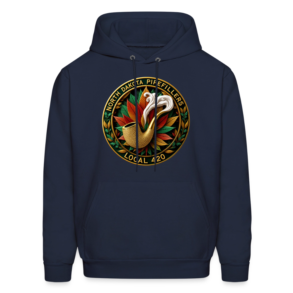 NORTH DAKOTA PIPEFILLERS LOCAL 420 F/B DESIGNS Men's Hoodie - navy